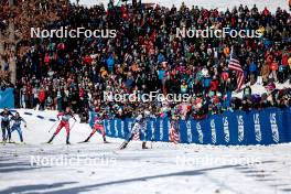 17.02.2024, Minneapolis, United States of America (USA): Lena Quintin (FRA), Kerttu Niskanen (FIN), Kristine Stavaas Skistad (NOR), Lotta Udnes Weng (NOR), Jonna Sundling (SWE), (l-r)  - FIS world cup cross-country, individual sprint, Minneapolis (USA). www.nordicfocus.com. © Modica/NordicFocus. Every downloaded picture is fee-liable.