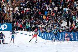 17.02.2024, Minneapolis, United States of America (USA): James Clinton Schoonmaker (USA), Janik Riebli (SUI), Jaume Pueyo (ESP), (l-r)  - FIS world cup cross-country, individual sprint, Minneapolis (USA). www.nordicfocus.com. © Modica/NordicFocus. Every downloaded picture is fee-liable.