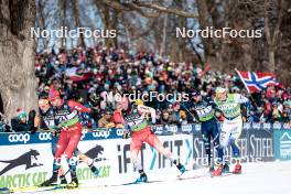 17.02.2024, Minneapolis, United States of America (USA): James Clugnet (GBR), Even Northug (NOR), Valerio Grond (SUI), Simone Dapra (ITA), Edvin Anger (SWE), (l-r)  - FIS world cup cross-country, individual sprint, Minneapolis (USA). www.nordicfocus.com. © Modica/NordicFocus. Every downloaded picture is fee-liable.