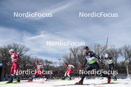 17.02.2024, Minneapolis, United States of America (USA): Johannes Hoesflot Klaebo (NOR), Federico Pellegrino (ITA), Haavard Solaas Taugboel (NOR), Janik Riebli (SUI), (l-r), Lucas Chanavat (FRA) - FIS world cup cross-country, individual sprint, Minneapolis (USA). www.nordicfocus.com. © Modica/NordicFocus. Every downloaded picture is fee-liable.