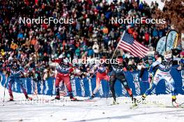 17.02.2024, Minneapolis, United States of America (USA): Julia Kern (USA), Tiril Udnes Weng (NOR), Alina Meier (SUI), Coletta Rydzek (GER), Frida Karlsson (SWE), (l-r)  - FIS world cup cross-country, individual sprint, Minneapolis (USA). www.nordicfocus.com. © Modica/NordicFocus. Every downloaded picture is fee-liable.