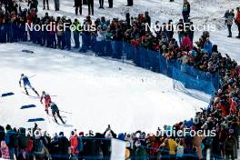 17.02.2024, Minneapolis, United States of America (USA): Emma Ribom (SWE), Mathilde Myhrvold (NOR), Laura Gimmler (GER), (l-r)  - FIS world cup cross-country, individual sprint, Minneapolis (USA). www.nordicfocus.com. © Modica/NordicFocus. Every downloaded picture is fee-liable.