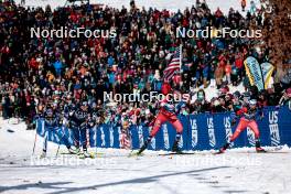 17.02.2024, Minneapolis, United States of America (USA): Kerttu Niskanen (FIN), Lena Quintin (FRA), Kristine Stavaas Skistad (NOR), Lotta Udnes Weng (NOR), (l-r)  - FIS world cup cross-country, individual sprint, Minneapolis (USA). www.nordicfocus.com. © Modica/NordicFocus. Every downloaded picture is fee-liable.
