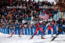 17.02.2024, Minneapolis, United States of America (USA): Julia Kern (USA), Tiril Udnes Weng (NOR), Alina Meier (SUI), (l-r)  - FIS world cup cross-country, individual sprint, Minneapolis (USA). www.nordicfocus.com. © Modica/NordicFocus. Every downloaded picture is fee-liable.