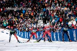 17.02.2024, Minneapolis, United States of America (USA): Antoine Cyr (CAN), Paal Golberg (NOR), Johannes Hoesflot Klaebo (NOR), Lucas Chanavat (FRA), Michael Hellweger (ITA), (l-r)  - FIS world cup cross-country, individual sprint, Minneapolis (USA). www.nordicfocus.com. © Modica/NordicFocus. Every downloaded picture is fee-liable.