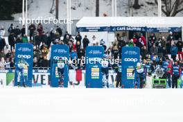 03.03.2024, Lahti, Finland (FIN): Joni Maki (FIN), Federico Pellegrino (ITA), Jaume Pueyo (ESP), Renaud Jay (FRA), (l-r)  - FIS world cup cross-country, individual sprint, Lahti (FIN). www.nordicfocus.com. © Modica/NordicFocus. Every downloaded picture is fee-liable.