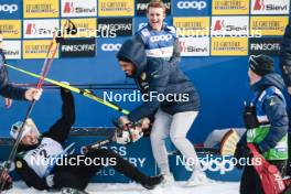 03.03.2024, Lahti, Finland (FIN): Lucas Chanavat (FRA), Richard Jouve (FRA), (l-r)  - FIS world cup cross-country, individual sprint, Lahti (FIN). www.nordicfocus.com. © Modica/NordicFocus. Every downloaded picture is fee-liable.
