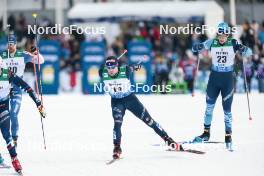 03.03.2024, Lahti, Finland (FIN): Federico Pellegrino (ITA), Jaume Pueyo (ESP), (l-r)  - FIS world cup cross-country, individual sprint, Lahti (FIN). www.nordicfocus.com. © Modica/NordicFocus. Every downloaded picture is fee-liable.