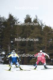 03.03.2024, Lahti, Finland (FIN): Lucas Chanavat (FRA), Johan Haeggstroem (SWE), Johannes Hoesflot Klaebo (NOR), Valerio Grond (SUI), (l-r)  - FIS world cup cross-country, individual sprint, Lahti (FIN). www.nordicfocus.com. © Modica/NordicFocus. Every downloaded picture is fee-liable.