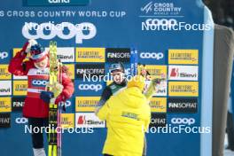 03.03.2024, Lahti, Finland (FIN): Johannes Hoesflot Klaebo (NOR), Valerio Grond (SUI), (l-r)  - FIS world cup cross-country, individual sprint, Lahti (FIN). www.nordicfocus.com. © Modica/NordicFocus. Every downloaded picture is fee-liable.