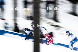 03.03.2024, Lahti, Finland (FIN): Lucas Chanavat (FRA), Johannes Hoesflot Klaebo (NOR), (l-r)  - FIS world cup cross-country, individual sprint, Lahti (FIN). www.nordicfocus.com. © Modica/NordicFocus. Every downloaded picture is fee-liable.