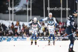 01.03.2024, Lahti, Finland (FIN): William Poromaa (SWE), Marcus Grate (SWE), (l-r)  - FIS world cup cross-country, team sprint, Lahti (FIN). www.nordicfocus.com. © Modica/NordicFocus. Every downloaded picture is fee-liable.