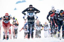 01.03.2024, Lahti, Finland (FIN): Valerio Grond (SUI), Federico Pellegrino (ITA), (l-r)  - FIS world cup cross-country, team sprint, Lahti (FIN). www.nordicfocus.com. © Modica/NordicFocus. Every downloaded picture is fee-liable.