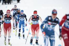 01.03.2024, Lahti, Finland (FIN): Anja Weber (SUI), Alina Meier (SUI), (l-r)  - FIS world cup cross-country, team sprint, Lahti (FIN). www.nordicfocus.com. © Modica/NordicFocus. Every downloaded picture is fee-liable.