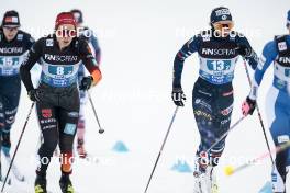 01.03.2024, Lahti, Finland (FIN): Coletta Rydzek (GER), Lena Quintin (FRA), (l-r)  - FIS world cup cross-country, team sprint, Lahti (FIN). www.nordicfocus.com. © Modica/NordicFocus. Every downloaded picture is fee-liable.