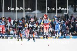 01.03.2024, Lahti, Finland (FIN): Katharina Hennig (GER), Laura Gimmler (GER), Alina Meier (SUI), (l-r)  - FIS world cup cross-country, team sprint, Lahti (FIN). www.nordicfocus.com. © Modica/NordicFocus. Every downloaded picture is fee-liable.