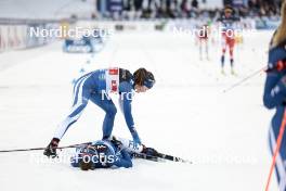 01.03.2024, Lahti, Finland (FIN): Krista Parmakoski (FIN), Johanna Matintalo (FIN), (l-r)  - FIS world cup cross-country, team sprint, Lahti (FIN). www.nordicfocus.com. © Modica/NordicFocus. Every downloaded picture is fee-liable.