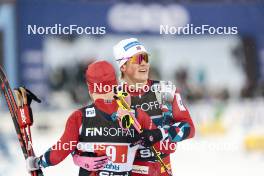 01.03.2024, Lahti, Finland (FIN): Haavard Solaas Taugboel (NOR), Johannes Hoesflot Klaebo (NOR), (l-r)  - FIS world cup cross-country, team sprint, Lahti (FIN). www.nordicfocus.com. © Modica/NordicFocus. Every downloaded picture is fee-liable.