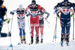 01.03.2024, Lahti, Finland (FIN): William Poromaa (SWE), Benjamin Moser (AUT), (l-r)  - FIS world cup cross-country, team sprint, Lahti (FIN). www.nordicfocus.com. © Modica/NordicFocus. Every downloaded picture is fee-liable.