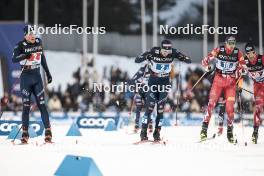 01.03.2024, Lahti, Finland (FIN): Elia Barp (ITA), Federico Pellegrino (ITA), Michael Foettinger (AUT), Benjamin Moser (AUT), (l-r)  - FIS world cup cross-country, team sprint, Lahti (FIN). www.nordicfocus.com. © Modica/NordicFocus. Every downloaded picture is fee-liable.