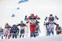 01.03.2024, Lahti, Finland (FIN): Haavard Solaas Taugboel (NOR), Johan Haeggstroem (SWE), (l-r)  - FIS world cup cross-country, team sprint, Lahti (FIN). www.nordicfocus.com. © Modica/NordicFocus. Every downloaded picture is fee-liable.