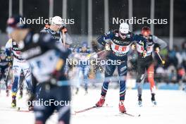 01.03.2024, Lahti, Finland (FIN): Calle Halfvarsson (SWE), Renaud Jay (FRA), (l-r)  - FIS world cup cross-country, team sprint, Lahti (FIN). www.nordicfocus.com. © Modica/NordicFocus. Every downloaded picture is fee-liable.