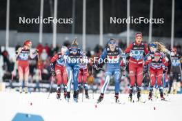 01.03.2024, Lahti, Finland (FIN): Johanna Matintalo (FIN), Krista Parmakoski (FIN), Kristine Stavaas Skistad (NOR), (l-r)  - FIS world cup cross-country, team sprint, Lahti (FIN). www.nordicfocus.com. © Modica/NordicFocus. Every downloaded picture is fee-liable.