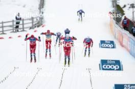 10.03.2024, Oslo, Norway (NOR): Paal Golberg (NOR), Johannes Hoesflot Klaebo (NOR), (l-r)  - FIS world cup cross-country, mass men, Oslo (NOR). www.nordicfocus.com. © Modica/NordicFocus. Every downloaded picture is fee-liable.