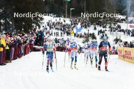 09.03.2024, Oslo, Norway (NOR): Jessie Diggins (USA), Frida Karlsson (SWE), Victoria Carl (GER), (l-r)  - FIS world cup cross-country, mass women, Oslo (NOR). www.nordicfocus.com. © Modica/NordicFocus. Every downloaded picture is fee-liable.