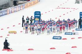 09.03.2024, Oslo, Norway (NOR): Rosie Brennan (USA), Victoria Carl (GER), Jessie Diggins (USA), Ebba Andersson (SWE), Kerttu Niskanen (FIN), Frida Karlsson (SWE), (l-r)  - FIS world cup cross-country, mass women, Oslo (NOR). www.nordicfocus.com. © Modica/NordicFocus. Every downloaded picture is fee-liable.