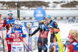09.03.2024, Oslo, Norway (NOR): Astrid Oeyre Slind (NOR), Katharina Hennig (GER), Victoria Carl (GER), (l-r)  - FIS world cup cross-country, mass women, Oslo (NOR). www.nordicfocus.com. © Modica/NordicFocus. Every downloaded picture is fee-liable.
