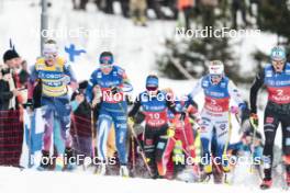 09.03.2024, Oslo, Norway (NOR): Jessie Diggins (USA), Kerttu Niskanen (FIN), Frida Karlsson (SWE), Victoria Carl (GER), (l-r)  - FIS world cup cross-country, mass women, Oslo (NOR). www.nordicfocus.com. © Modica/NordicFocus. Every downloaded picture is fee-liable.