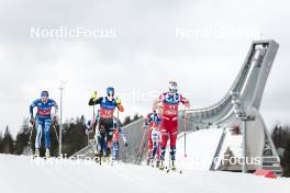 09.03.2024, Oslo, Norway (NOR): Kerttu Niskanen (FIN), Katharina Hennig (GER), Astrid Oeyre Slind (NOR), (l-r)  - FIS world cup cross-country, mass women, Oslo (NOR). www.nordicfocus.com. © Modica/NordicFocus. Every downloaded picture is fee-liable.
