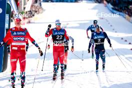 12.03.2024, Drammen, Norway (NOR): Haavard Solaas Taugboel (NOR), Richard Jouve (FRA), (l-r)  - FIS world cup cross-country, individual sprint, Drammen (NOR). www.nordicfocus.com. © Modica/NordicFocus. Every downloaded picture is fee-liable.