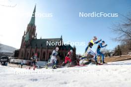 12.03.2024, Drammen, Norway (NOR): Jan Stoelben (GER), Oskar Svensson (SWE), Haavard Solaas Taugboel (NOR), Marcus Grate (SWE), Niilo Moilanen (FIN), (l-r)  - FIS world cup cross-country, individual sprint, Drammen (NOR). www.nordicfocus.com. © Modica/NordicFocus. Every downloaded picture is fee-liable.