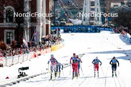 12.03.2024, Drammen, Norway (NOR): Linn Svahn (SWE), Kristine Stavaas Skistad (NOR), Tereza Beranova (CZE), Nicole Monsorno (ITA), (l-r)  - FIS world cup cross-country, individual sprint, Drammen (NOR). www.nordicfocus.com. © Modica/NordicFocus. Every downloaded picture is fee-liable.