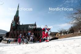 12.03.2024, Drammen, Norway (NOR): Ane Appelkvist Stenseth (NOR), Pia Fink (GER), Coletta Rydzek (GER), Moa Lundgren (SWE), Tiril Udnes Weng (NOR), Nadine Faehndrich (SUI), (l-r)  - FIS world cup cross-country, individual sprint, Drammen (NOR). www.nordicfocus.com. © Modica/NordicFocus. Every downloaded picture is fee-liable.
