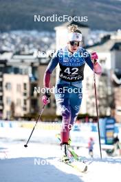 12.03.2024, Drammen, Norway (NOR): Erin Bianco (USA) - FIS world cup cross-country, individual sprint, Drammen (NOR). www.nordicfocus.com. © Modica/NordicFocus. Every downloaded picture is fee-liable.