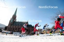 12.03.2024, Drammen, Norway (NOR): Valerio Grond (SUI), Even Northug (NOR), Emil Danielsson (SWE), Sindre Bjoernestad Skar (NOR), (l-r)  - FIS world cup cross-country, individual sprint, Drammen (NOR). www.nordicfocus.com. © Modica/NordicFocus. Every downloaded picture is fee-liable.