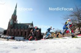 12.03.2024, Drammen, Norway (NOR): Jan Stoelben (GER), Emil Liekari (FIN), Oskar Svensson (SWE), Haavard Solaas Taugboel (NOR), (l-r)  - FIS world cup cross-country, individual sprint, Drammen (NOR). www.nordicfocus.com. © Modica/NordicFocus. Every downloaded picture is fee-liable.