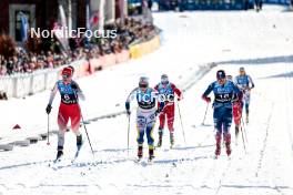 12.03.2024, Drammen, Norway (NOR): Nadine Faehndrich (SUI), Johanna Hagstroem (SWE), Julia Kern (USA), (l-r)  - FIS world cup cross-country, individual sprint, Drammen (NOR). www.nordicfocus.com. © Modica/NordicFocus. Every downloaded picture is fee-liable.