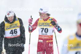 16.03.2024, Falun, Sweden (SWE): Iivo Niskanen (FIN), Johannes Hoesflot Klaebo (NOR), (l-r)  - FIS world cup cross-country, 10km, Falun (SWE). www.nordicfocus.com. © Modica/NordicFocus. Every downloaded picture is fee-liable.