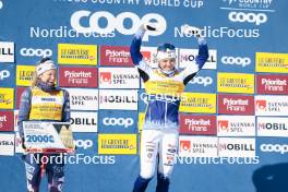 15.03.2024, Falun, Sweden (SWE): Jessie Diggins (USA), Linn Svahn (SWE), (l-r)  - FIS world cup cross-country, cups, Falun (SWE). www.nordicfocus.com. © Modica/NordicFocus. Every downloaded picture is fee-liable.