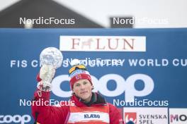 15.03.2024, Falun, Sweden (SWE): Johannes Hoesflot Klaebo (NOR) - FIS world cup cross-country, cups, Falun (SWE). www.nordicfocus.com. © Modica/NordicFocus. Every downloaded picture is fee-liable.