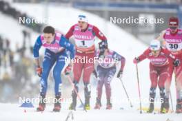 15.03.2024, Falun, Sweden (SWE): Erik Valnes (NOR), Johannes Hoesflot Klaebo (NOR), (l-r)  - FIS world cup cross-country, individual sprint, Falun (SWE). www.nordicfocus.com. © Modica/NordicFocus. Every downloaded picture is fee-liable.