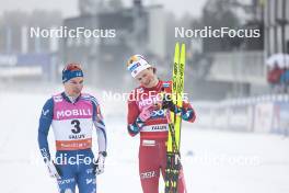 15.03.2024, Falun, Sweden (SWE): Lauri Vuorinen (FIN), Johannes Hoesflot Klaebo (NOR), (l-r)  - FIS world cup cross-country, individual sprint, Falun (SWE). www.nordicfocus.com. © Modica/NordicFocus. Every downloaded picture is fee-liable.