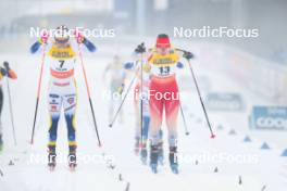 15.03.2024, Falun, Sweden (SWE): Emma Ribom (SWE), Nadine Faehndrich (SUI), (l-r)  - FIS world cup cross-country, individual sprint, Falun (SWE). www.nordicfocus.com. © Modica/NordicFocus. Every downloaded picture is fee-liable.
