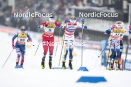 15.03.2024, Falun, Sweden (SWE): Linn Svahn (SWE), Frida Karlsson (SWE), (l-r)  - FIS world cup cross-country, individual sprint, Falun (SWE). www.nordicfocus.com. © Modica/NordicFocus. Every downloaded picture is fee-liable.
