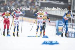 15.03.2024, Falun, Sweden (SWE): Linn Svahn (SWE), Frida Karlsson (SWE), Johanna Matintalo (FIN), (l-r)  - FIS world cup cross-country, individual sprint, Falun (SWE). www.nordicfocus.com. © Modica/NordicFocus. Every downloaded picture is fee-liable.