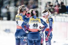 17.03.2024, Falun, Sweden (SWE): Rosie Brennan (USA), Sydney Palmer-Leger (USA), Sophia Laukli (USA), (l-r)  - FIS world cup cross-country, mass, Falun (SWE). www.nordicfocus.com. © Modica/NordicFocus. Every downloaded picture is fee-liable.